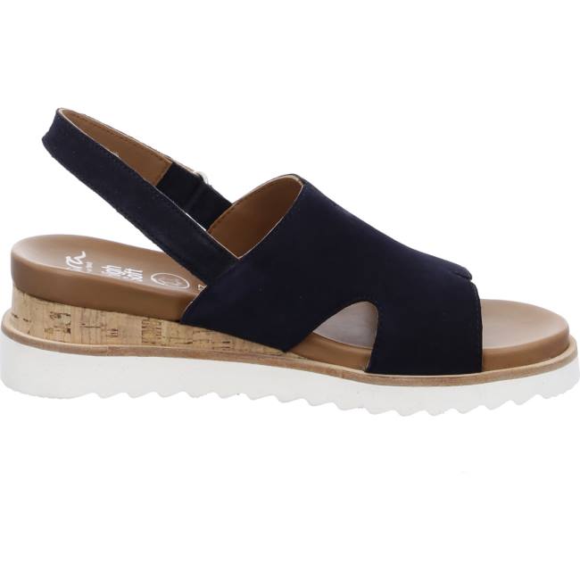 Ara Shoes Wedge Valencia Women's Sandals Blue | ARA385VQX