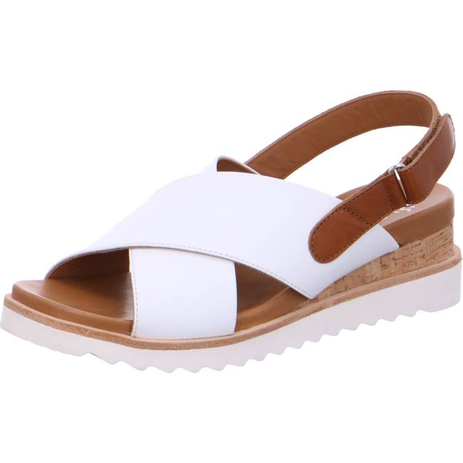 Ara Shoes Wedge Valencia Women\'s Sandals White | ARA389QVD