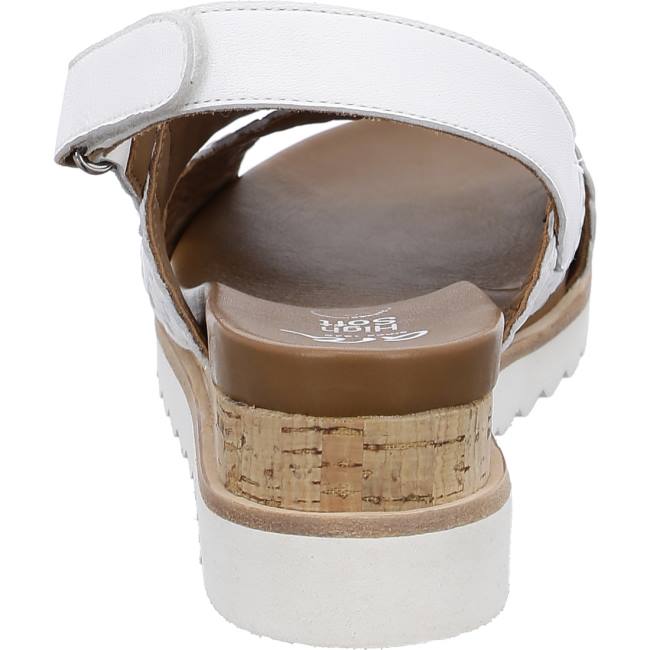 Ara Shoes Wedge Valencia Women's Sandals White | ARA421JEQ