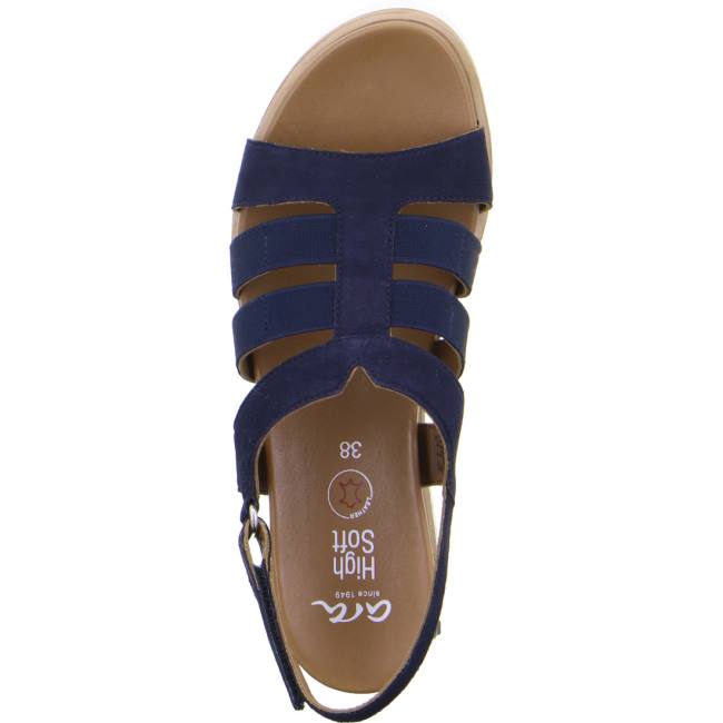 Ara Shoes Wedge Valencia Women's Sandals Blue | ARA508UGA