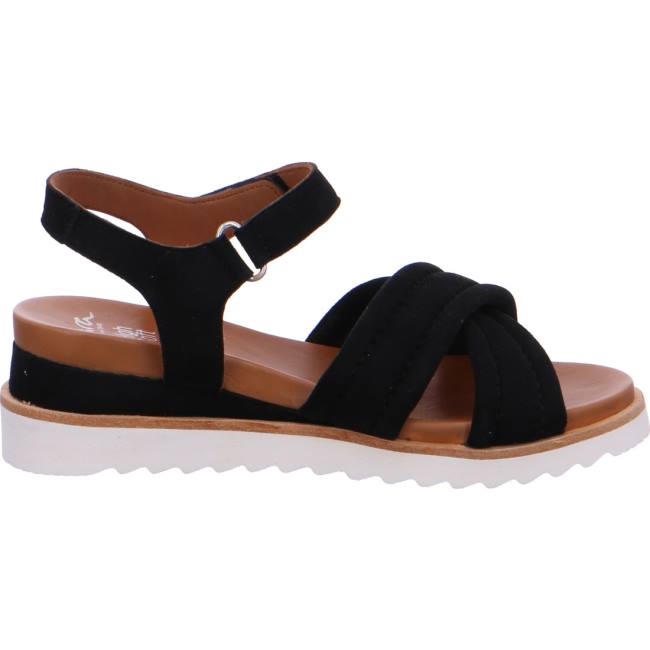 Ara Shoes Wedge Valencia Women's Sandals Black | ARA708YJB