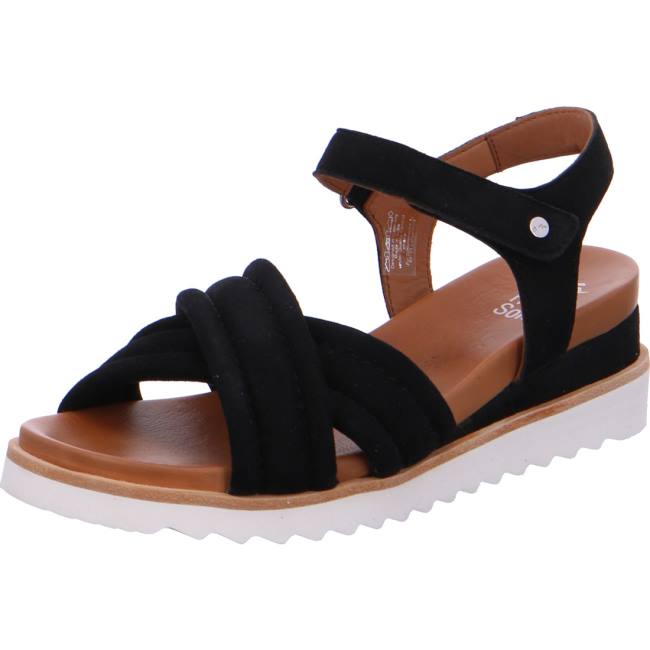 Ara Shoes Wedge Valencia Women\'s Sandals Black | ARA708YJB