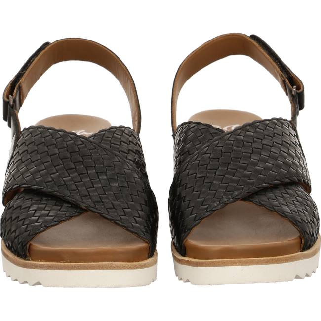 Ara Shoes Wedge Valencia Women's Sandals Black | ARA831DOI